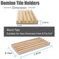 ESSAJOY Wooden Domino Trays/Racks Set of 4 Domino Tiles Holders Mexican Train Wooden Trays/Racks Wood Organizers for Chicken Foot (4 Domino Tiles