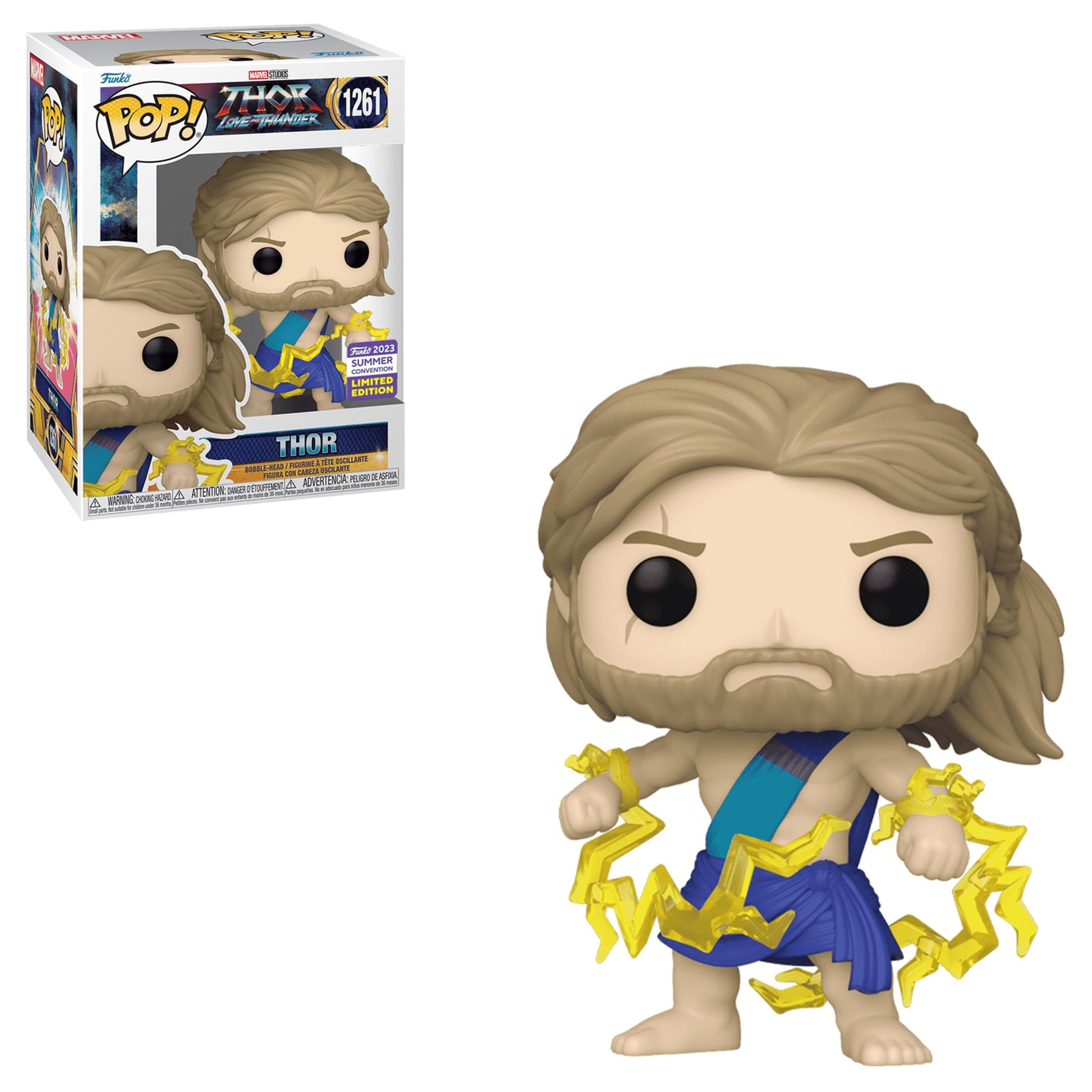 Funko Pop! Marvel: Thor Love & Thunder - Thor in Toga 2023 Summer Convention Multicolor Exclusive Vinyl Figure #1261