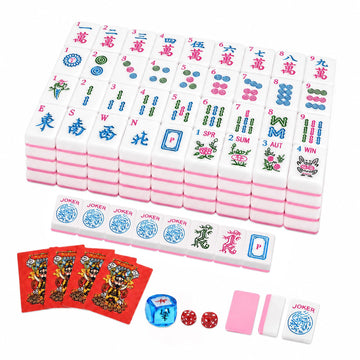 American Mahjong Tile Set,166 Pink 1.2 in Premium Complete Mahjong Set
