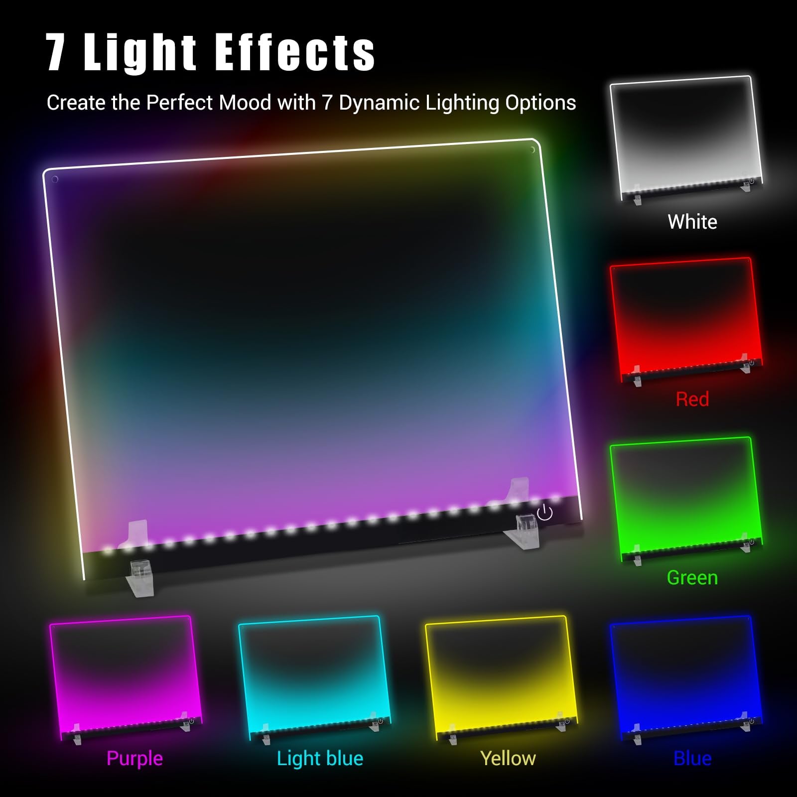 14.1"x11" LED Drawing Board with Music Sync APP Remote Control, Glow Doodle LED Note Board with Colors, Neon Light Up Drawing Tablet, Parent-Child