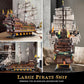 Mould King Large Pirates Ship Model Building Blocks Kits, MOC Dutchman Building Block Pirate Ship Construction Set to Build, Toys Gift for Age