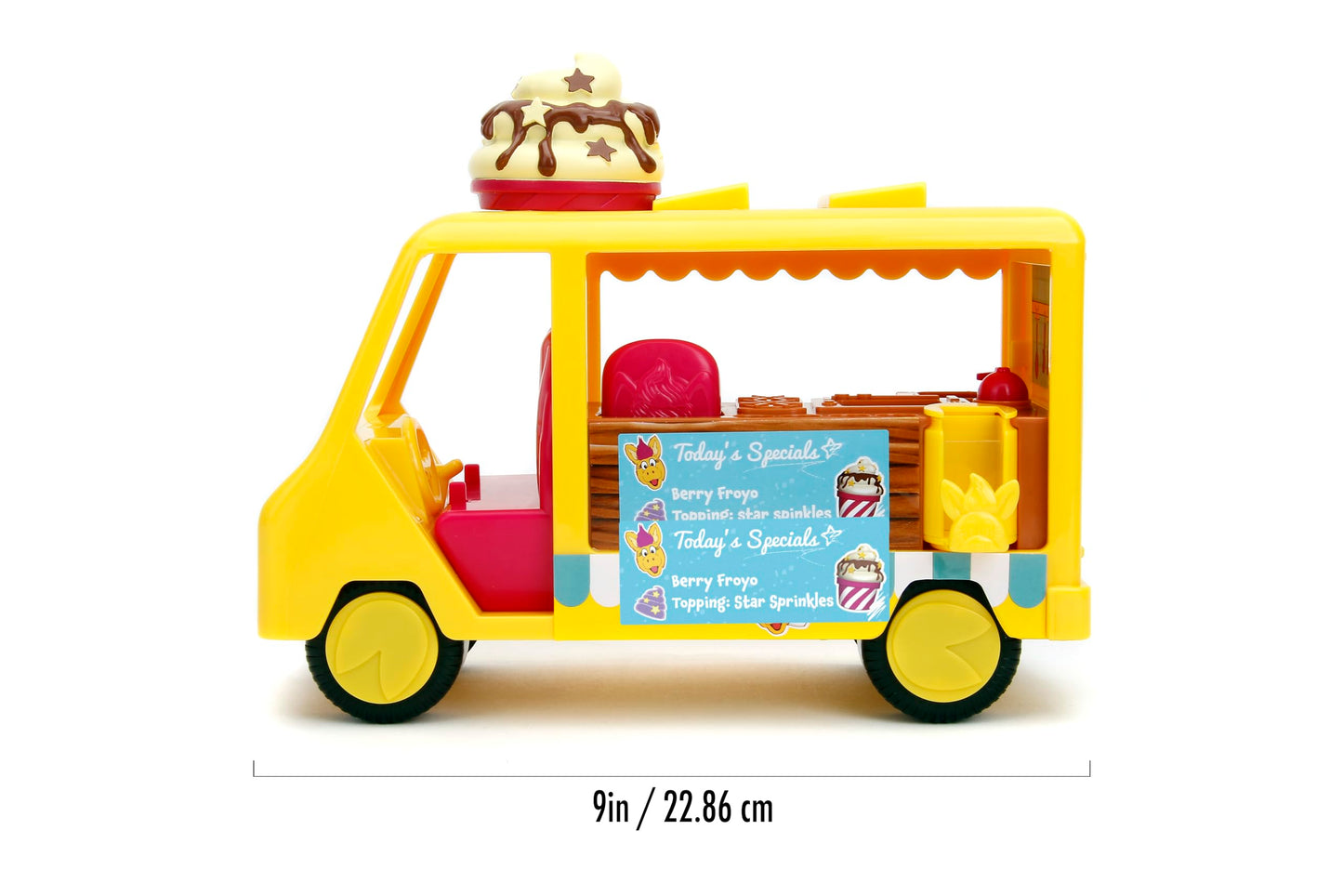 Jada Toys Donkey Hodie Frozen Yogurt Truck Playset - Includes 2 Figures Donkey Hodie & Purple Panda - Preschool Toy - Ages 3+