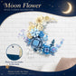 Blue Moon Flower Bouquet Building Set, Compatible with Lego Flowers for Adults, Artificial Flowers Lovers, Building Blocks for Décor Wall Art