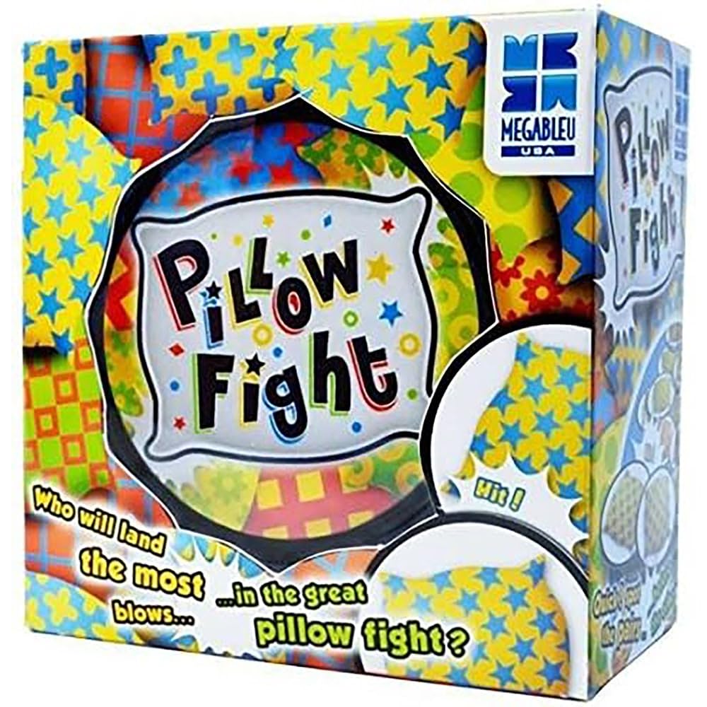 University Games, Pillow Fight Travel Card Game - Fun and Fast-Paced Pair-Matching Game for 2 to 6 Players, Ages 5 and Up, in a Portable Tin