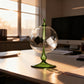 DORAMI Green Solar Power Radiometer Crookes Solar Energy Spinning Vanes Glass Windmill Gift Home Desk Decoration