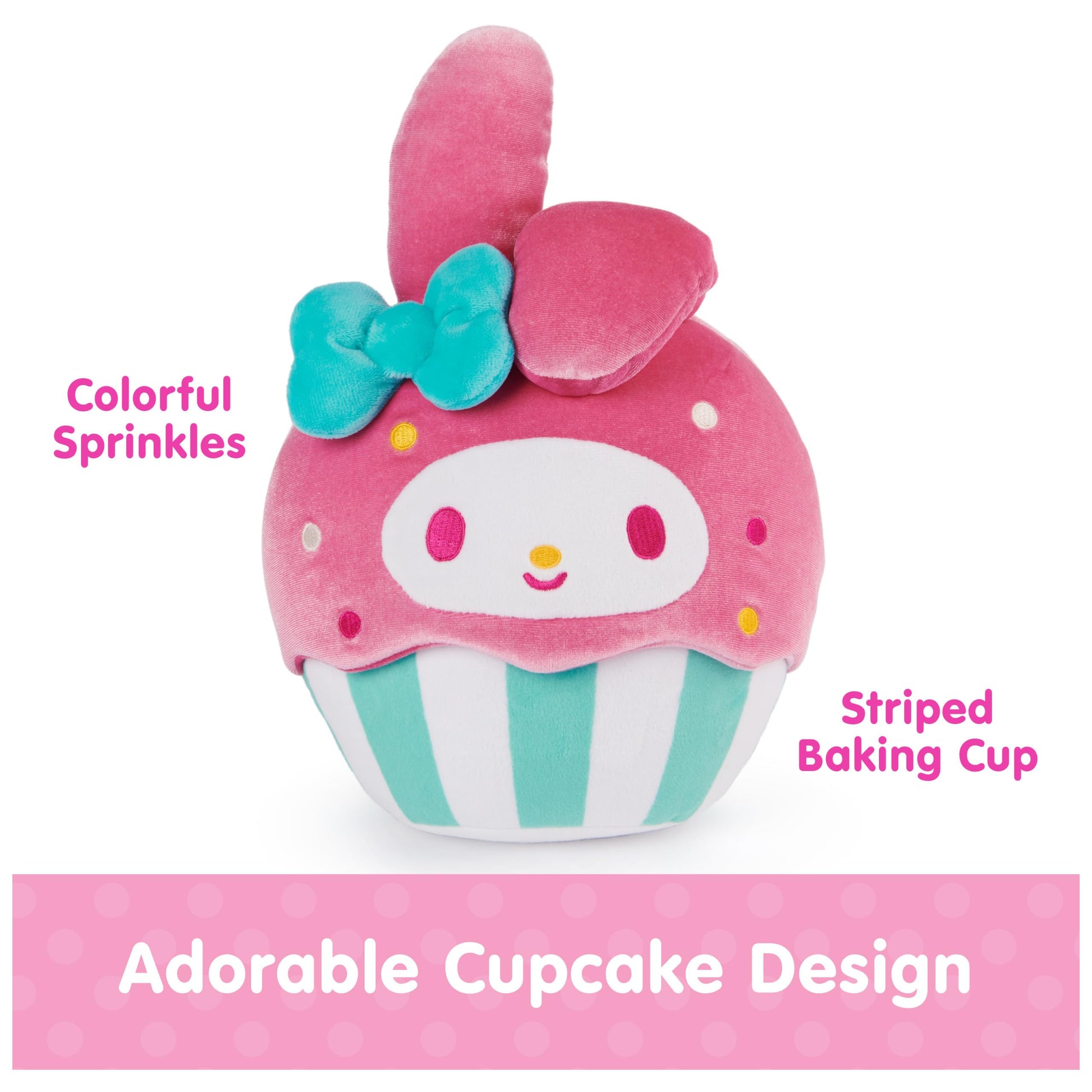 GUND Sanrio Hello Kitty and Friends My Melody Cupcake Plush, Stuffed Animal for Ages 1 and Up, Pink/White, 8”