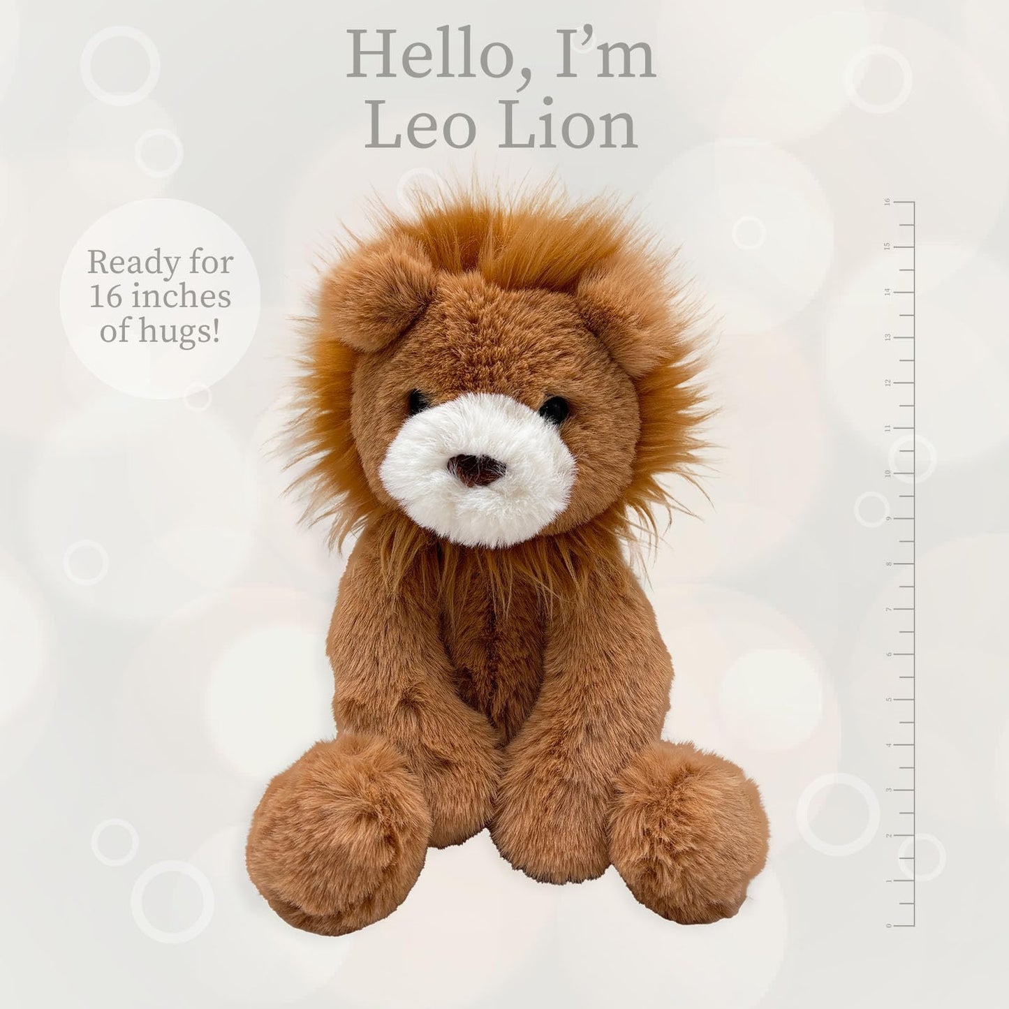 World's Softest Plush Stuffed Animal for Baby, Toddler, Kids, Adults - Adorable Toy Made from Kid-Friendly, Quality Materials - Lushee Lion, 16"