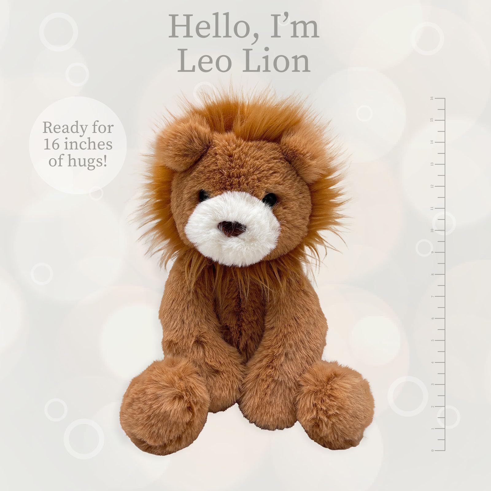 World's Softest Plush Stuffed Animal for Baby, Toddler, Kids, Adults - Adorable Toy Made from Kid-Friendly, Quality Materials - Lushee Lion, 16"
