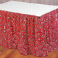 Fun Express Red Bandana Print Plastic Table Skirt for Rectangle Tables 6ft 8ft - Disposable Table Skirting with Adhesive for Western Party Table Decor