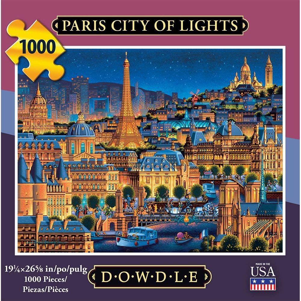 Dowdle Folk Art Jigsaw Puzzle - Paris City of Lights 1000 Pc