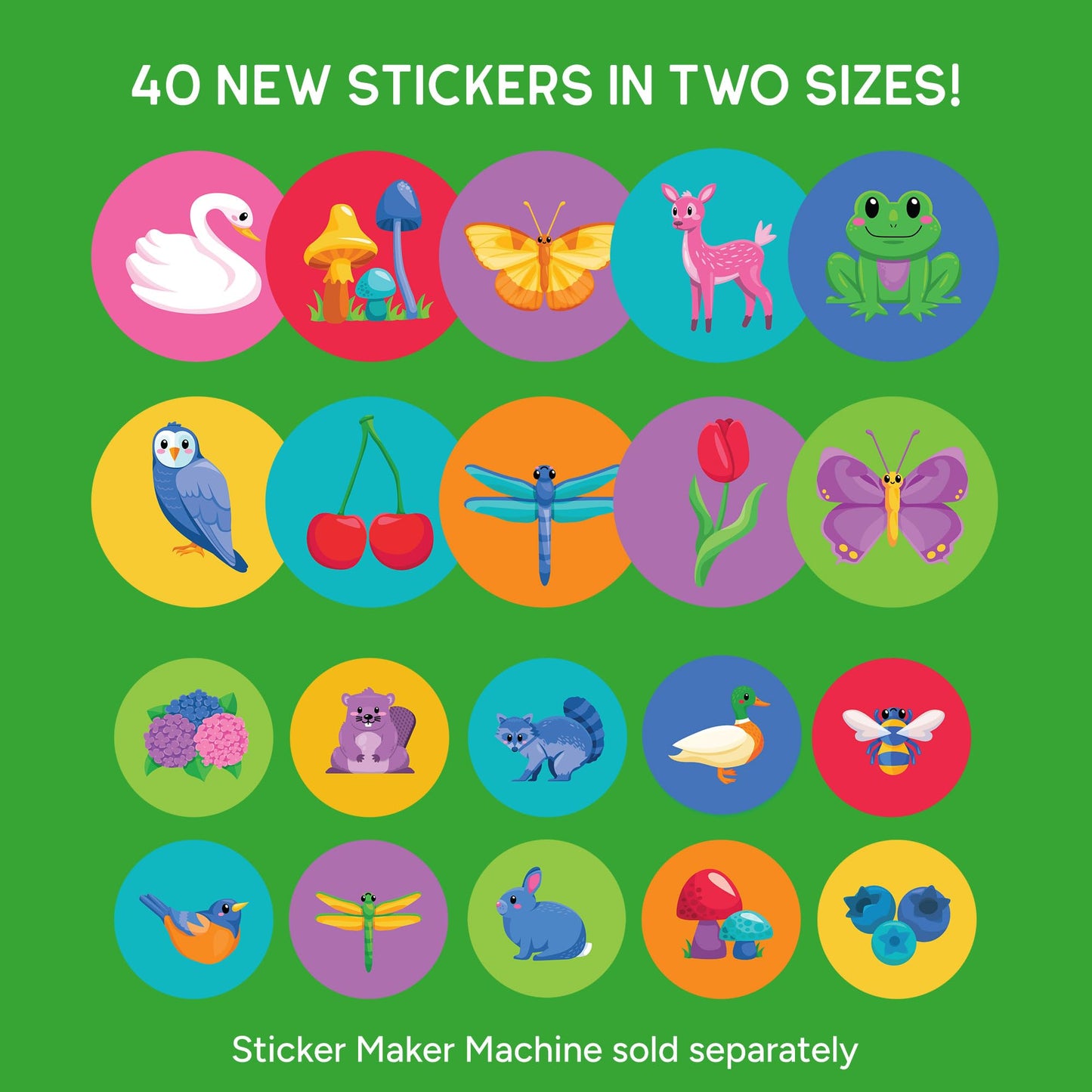 Educational Insights 3D Sticker Maker Refill Pack: Garden Friends - Supplies for Custom Sticker Maker for Kids, DIY Stickers for Kids, Puffy Stickers