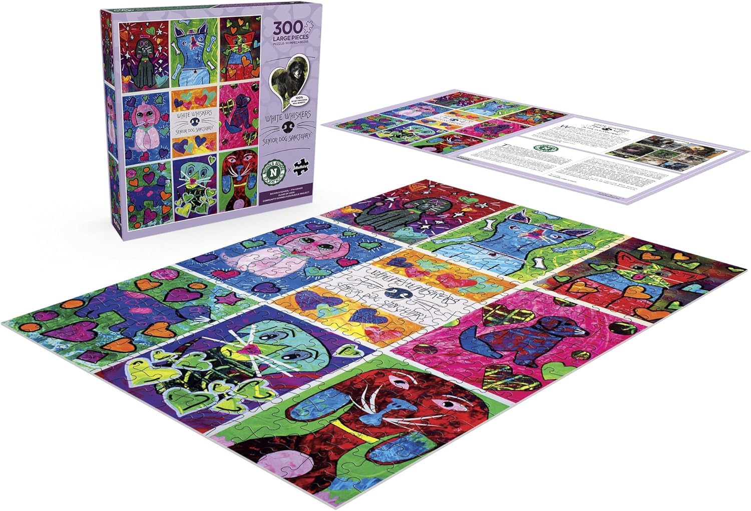 Buffalo Games Nichols School x White Whiskers - Class of 2029 Community Connections 300 Piece Jigsaw Puzzle