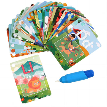 Water Coloring Alphabet Cards, Toddler ABC Letter Learning for 3-5 Year Old