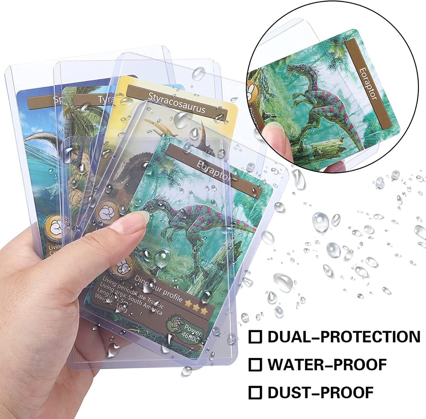 200 Pack 3"x4" Top loaders for Cards - 35pt Premium Hard Plastic Card Protectors, Plastic Card Sleeves, for Trading Baseball Game Sports Collectible