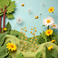 SelHeng 30 Pcs Felt Bees for Crafts Cute Pom Pom Bees Small Felt Craft Balls Mini Bees Figures for Decorations DIY Supplies Felt Applique Kits