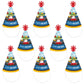 Big Dot of Happiness Cars, Trains, and Airplanes - Cone Happy Birthday Party Hats for Kids and Adults - Set of 8 (Standard Size)
