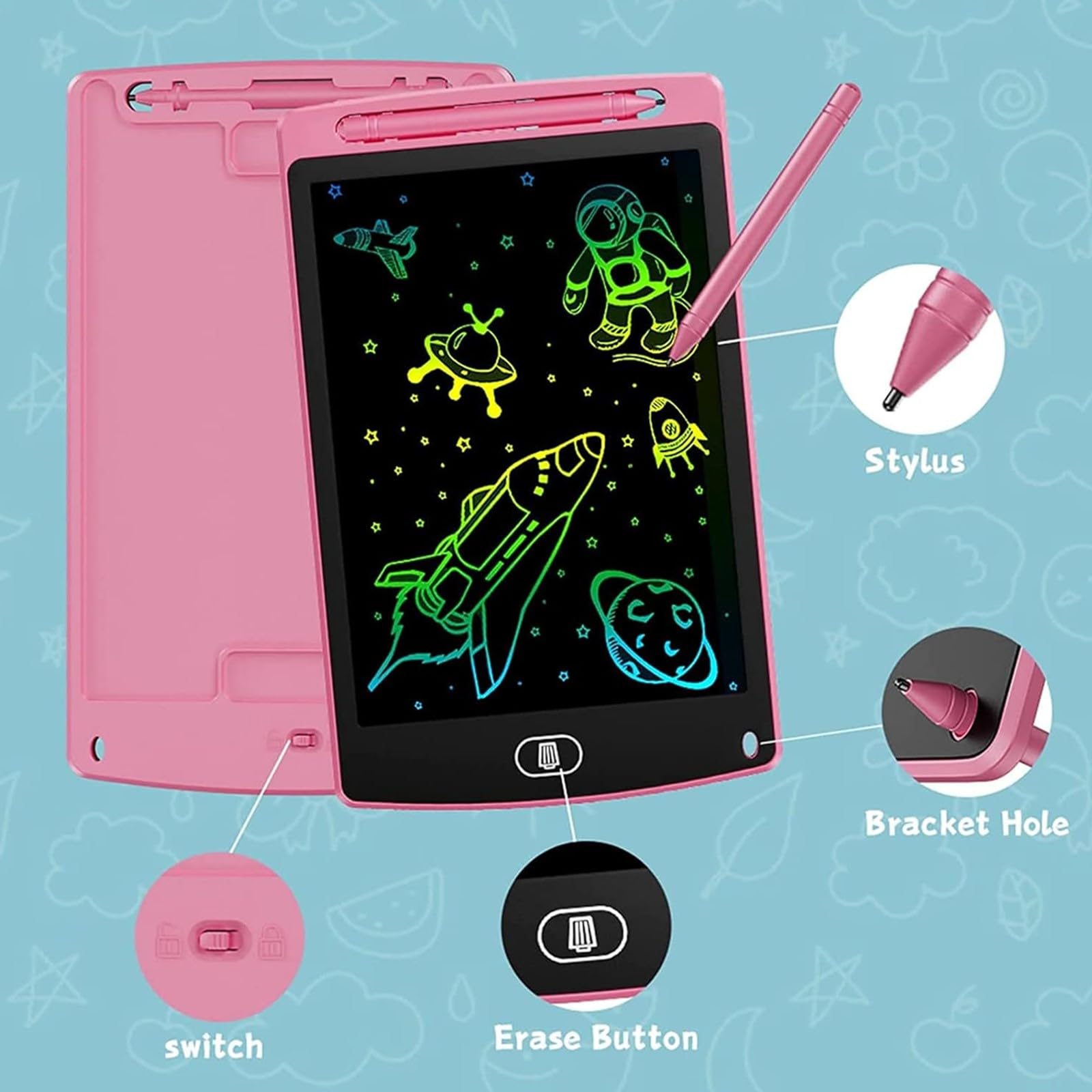 AYIYAKE LCD Writing Tablet for Kids, Electronic Drawing Writing Board, Learning Educational Toddler Drawing Board Toys for Age 6+Years Old Boys Girls