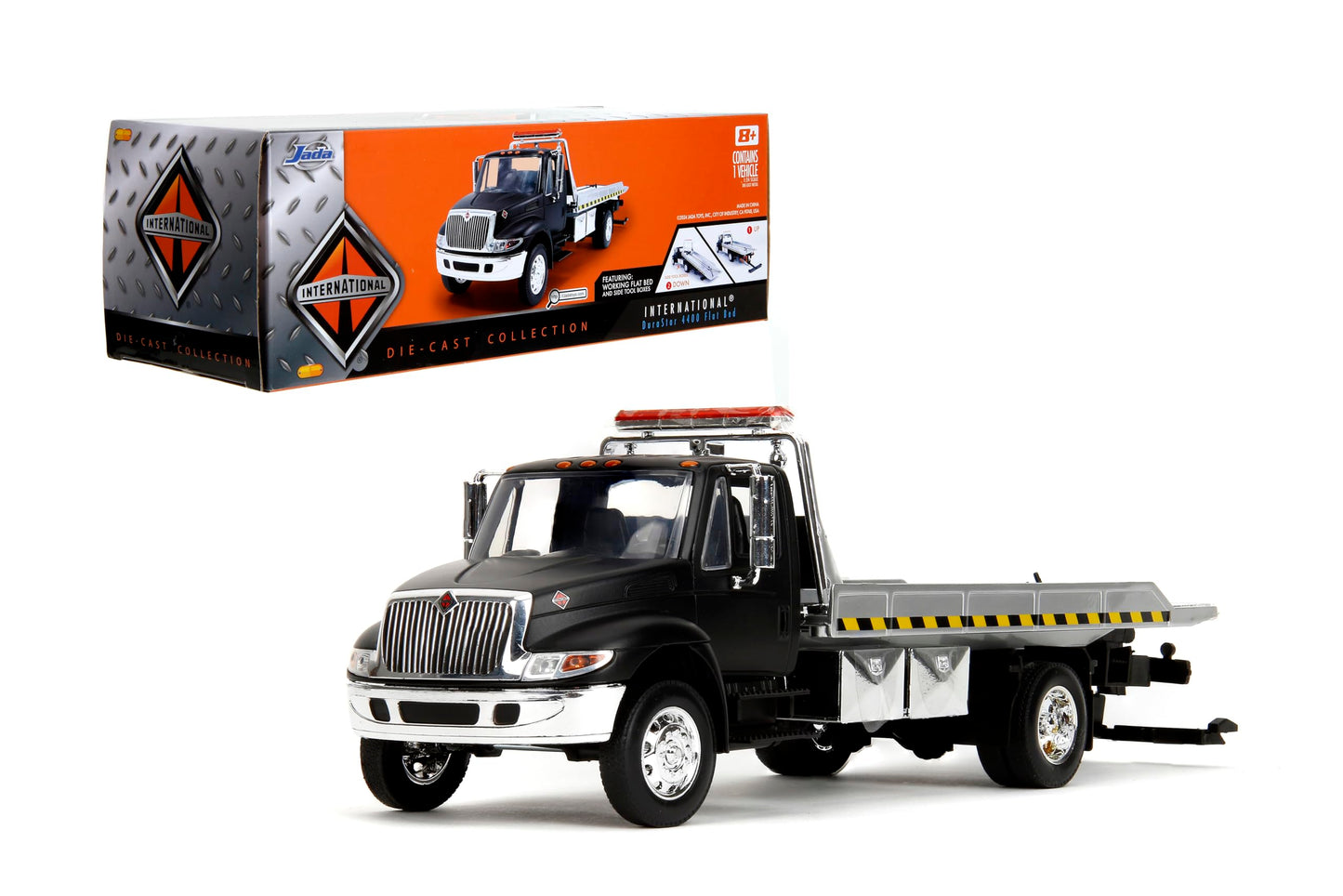 Jada International 1:24 Durastar 4400 Flat Bed Die-cast Car, Toys for Kids and Adults(Black)