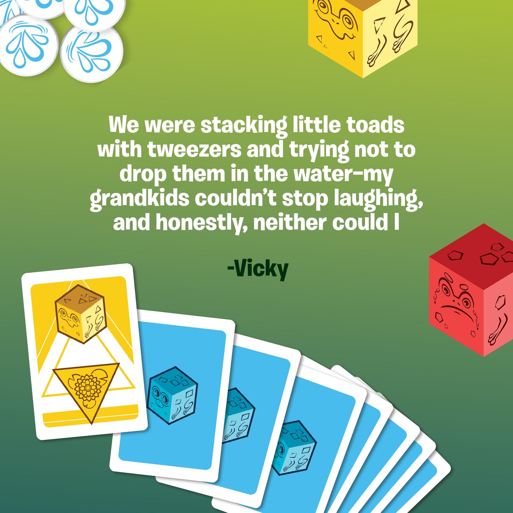 The Uzzle Topple Toads - Fun & Competitive Stacking Game - Engaging Balance Board Game - Endless Laughter & Excitement -2-4 Players