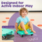Hurtle Scooter Board for Kids with Safety Handles - Heavy Duty Gym Floor Scooter with 360° Wheels for PE, Indoor Active & Sensory Play - Supports 200