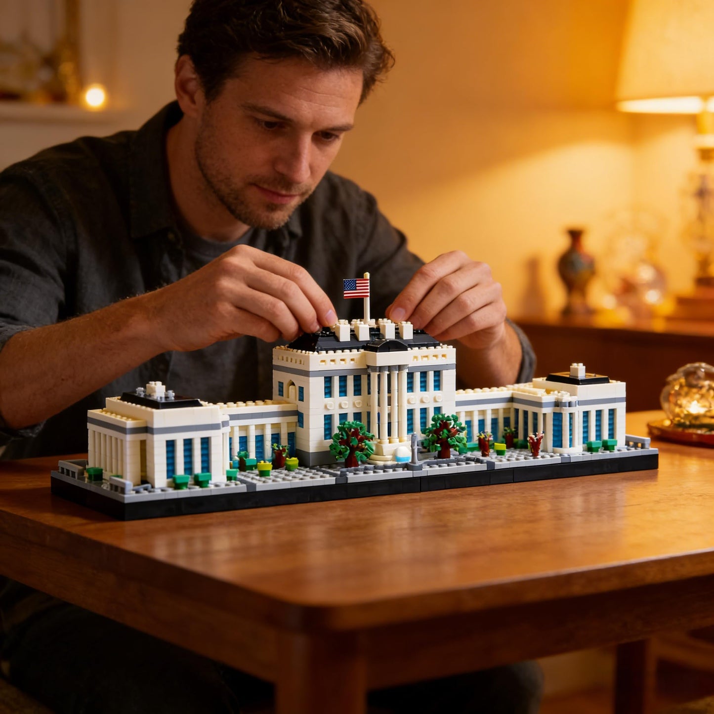 KLMEi Architecture Sets for Adults White House U.S. Capital Collection Building Kit Micro Blocks Famous Landmark, Mini Bricks Toys Presents for Kids