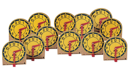 Judy Instructo Mini-Clocks - 4 1/8 x 4 inches - Set of 12, Size 6