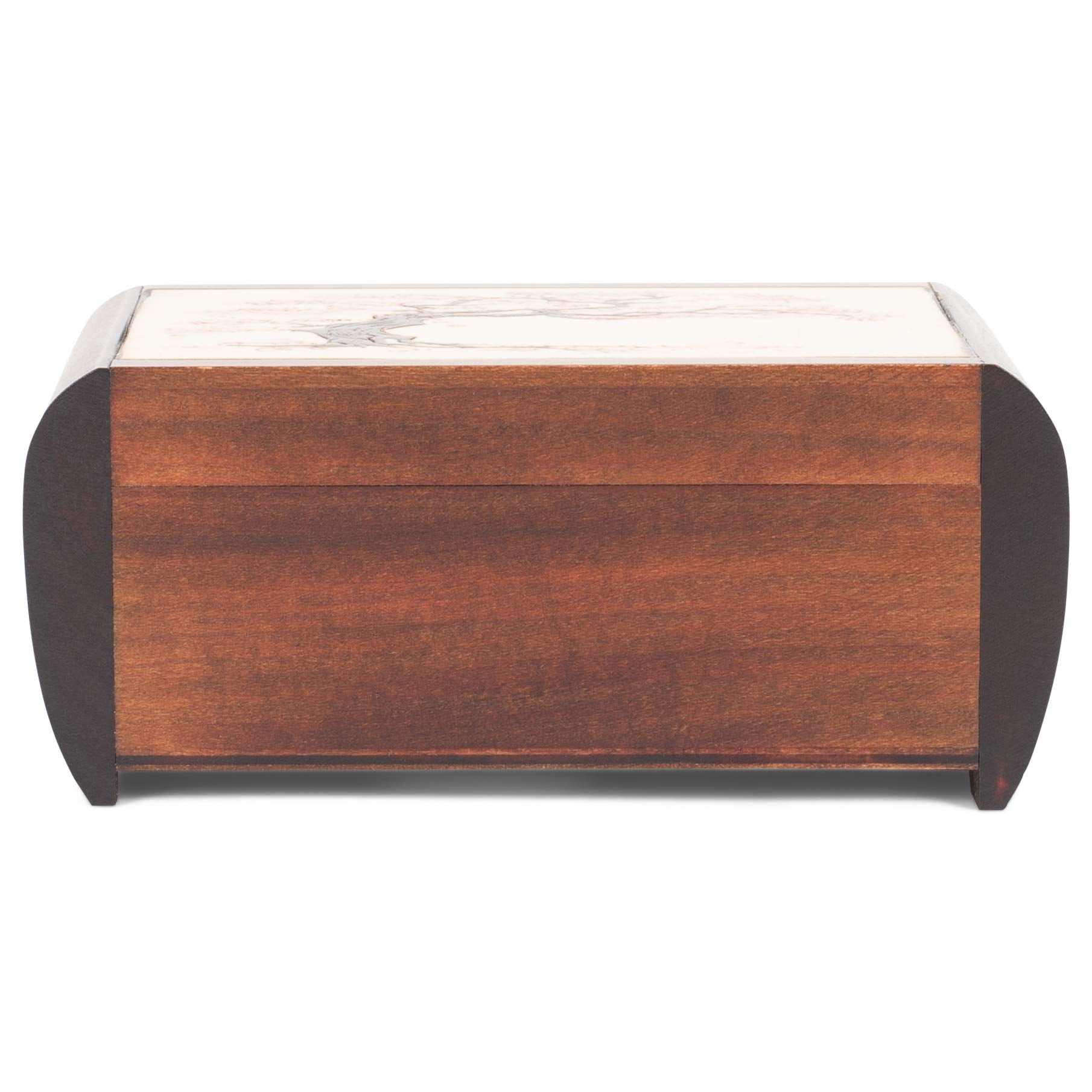M. Cornell Tree Trick Puzzle Natural Brown 6 x 4 Solid Wood Decorative Hinged Box