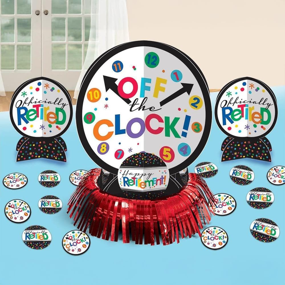 Deluxe Officially Retired Table Decorating Kit (23 Pc. Set) - Eye-Catching, Fun & Festive Centerpieces - Perfect for Retirement Parties