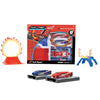 Flat 2 Fast Stunt 2-Pack Playset - All-Inclusive Set with Launch Ramp, Fire Ring, Tunnel & 2 Flat Car Racers - Build Custom Stunts - Ages 5+