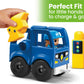 MEGA BLOKS Fisher-Price Toddler Building Blocks, Green Town Charge & Go Bus with 34 Pieces, 2 Figures, Kids Age 1+ Years