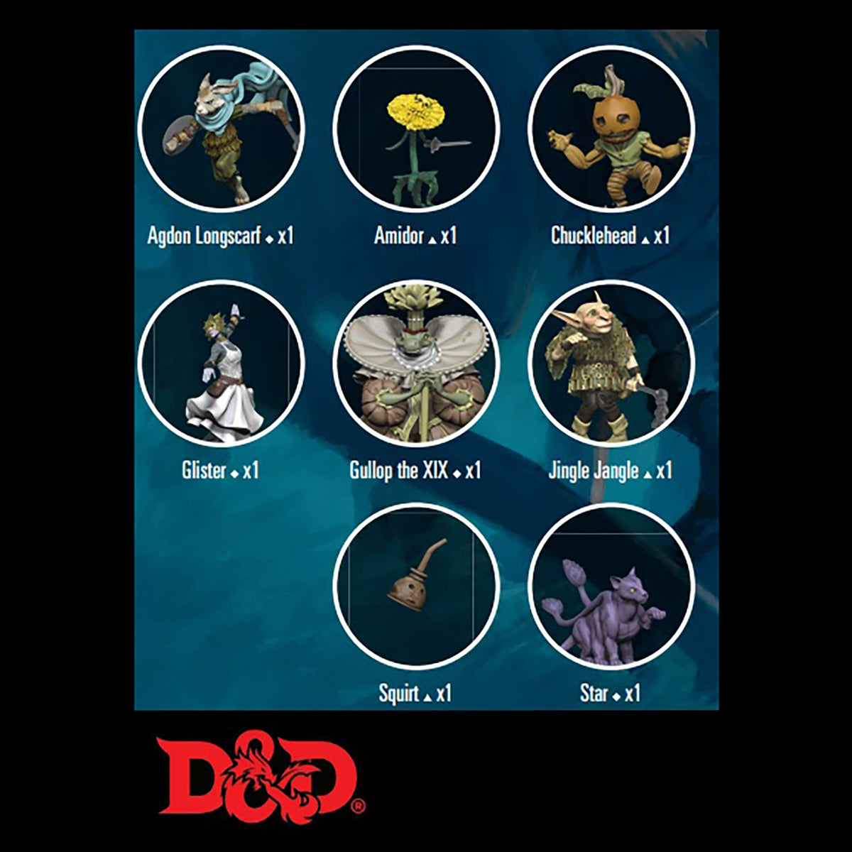 WizKids D&D Idols of The Realms: The Wild Beyond The Witchlight : 2D Set 2 - 20pc Dungeons & Dragons 2D Acrylic Miniatures - RPG