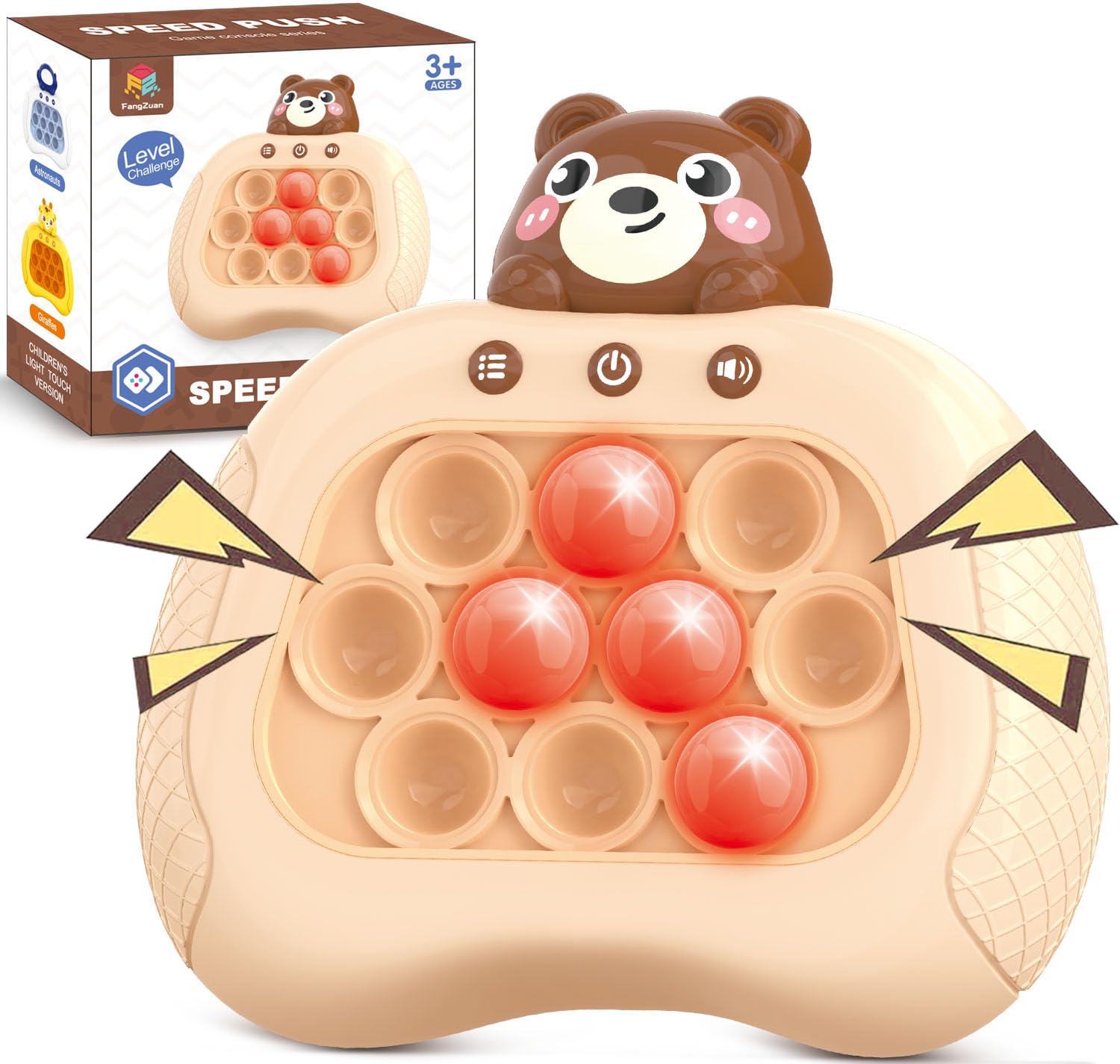 Quick Push Game Christmas Fidget Toys for Kids Adults, Handheld Speed Pushing Game Machine, Push Bubble Stress Toy, A Fun Multiplayer Game for Family