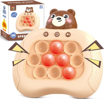 Quick Push Game Christmas Fidget Toys for Kids Adults, Handheld Speed Pushing Game Machine, Push Bubble Stress Toy, A Fun Multiplayer Game for Family