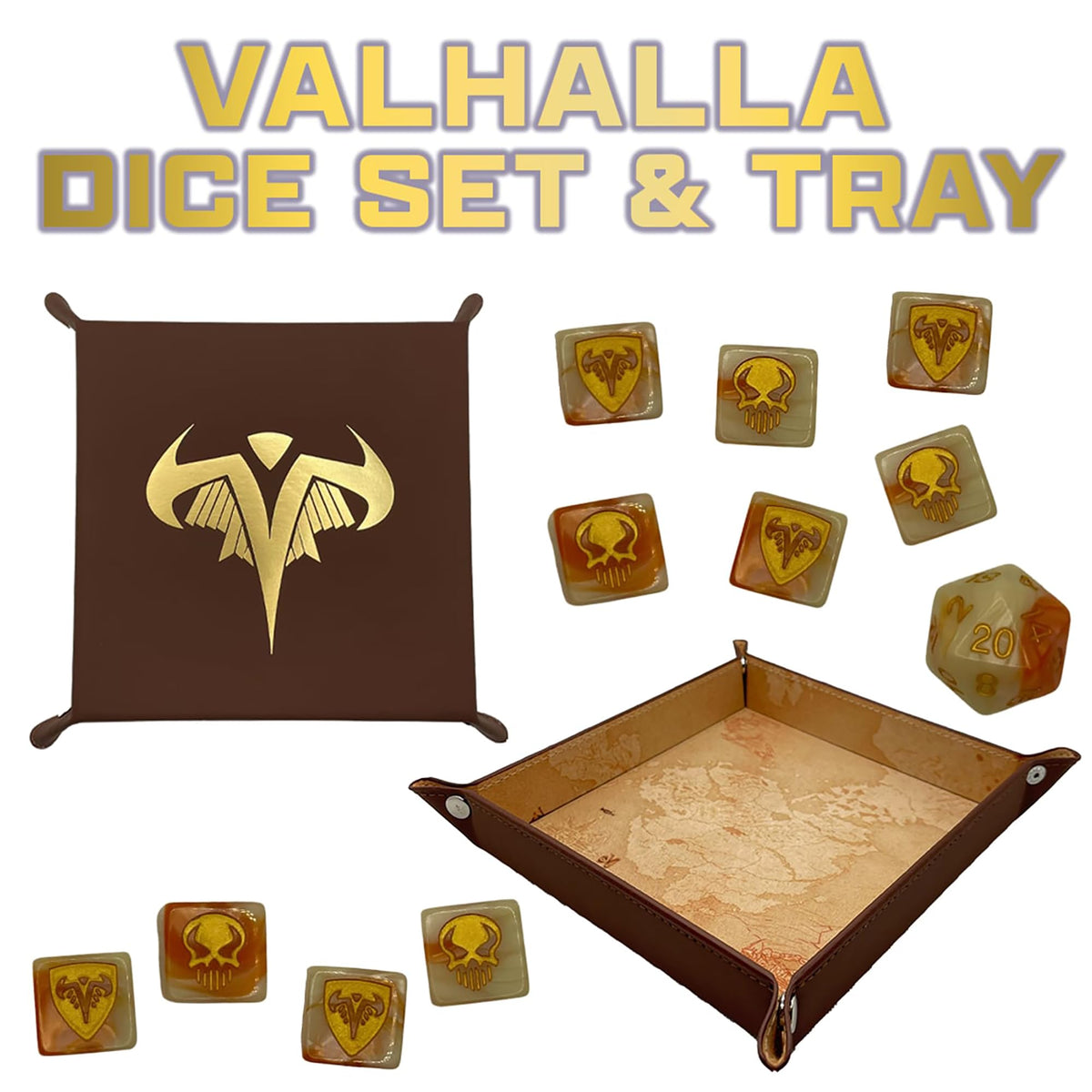 Renegade Game Studios Heroscape Valhalla Dice Tray & Custom Combat Dice