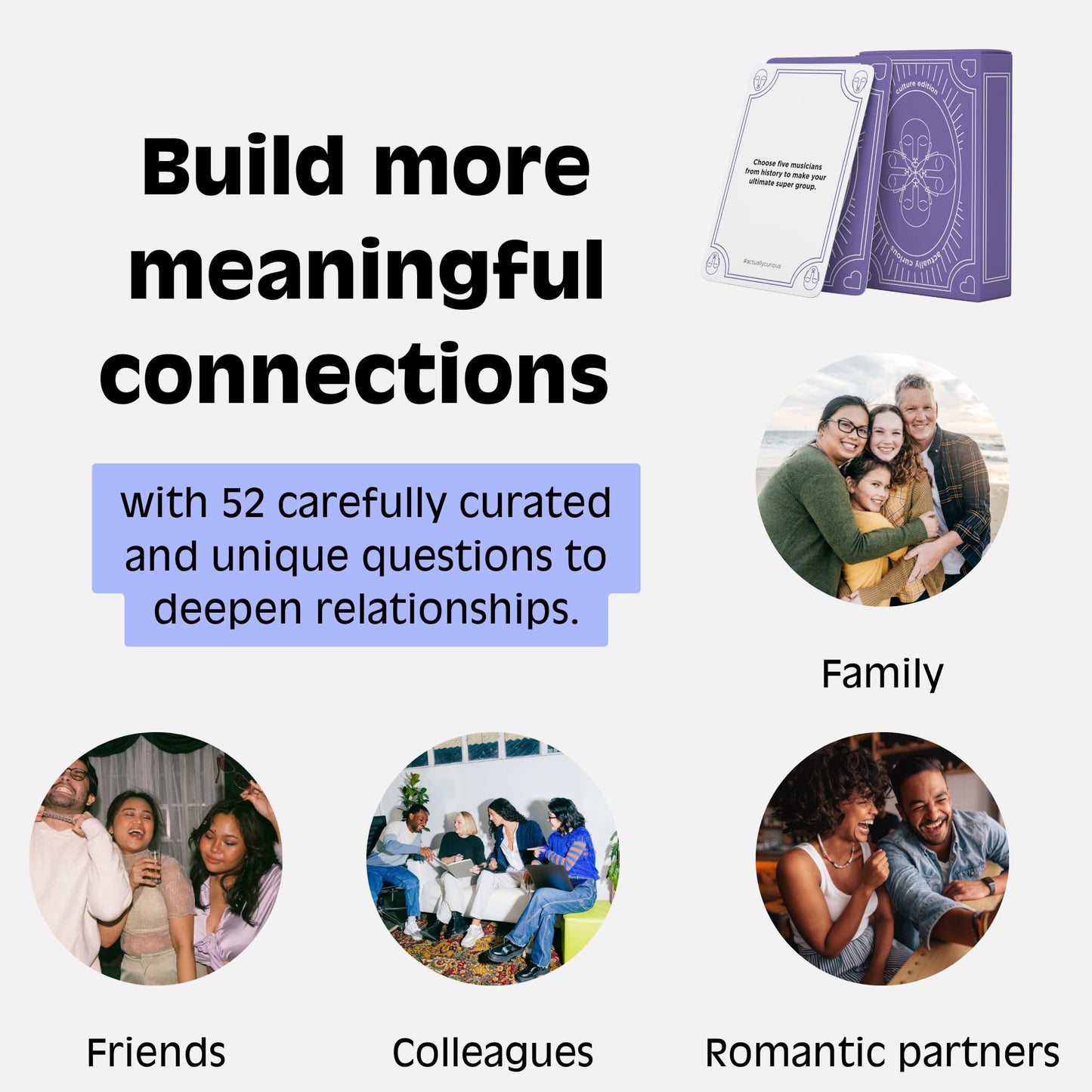Actually Curious Culture Edition - Icebreaker Cards & Icebreaker Game for Groups, 52 Conversation Questions for Game Night, Parties, Work Teams