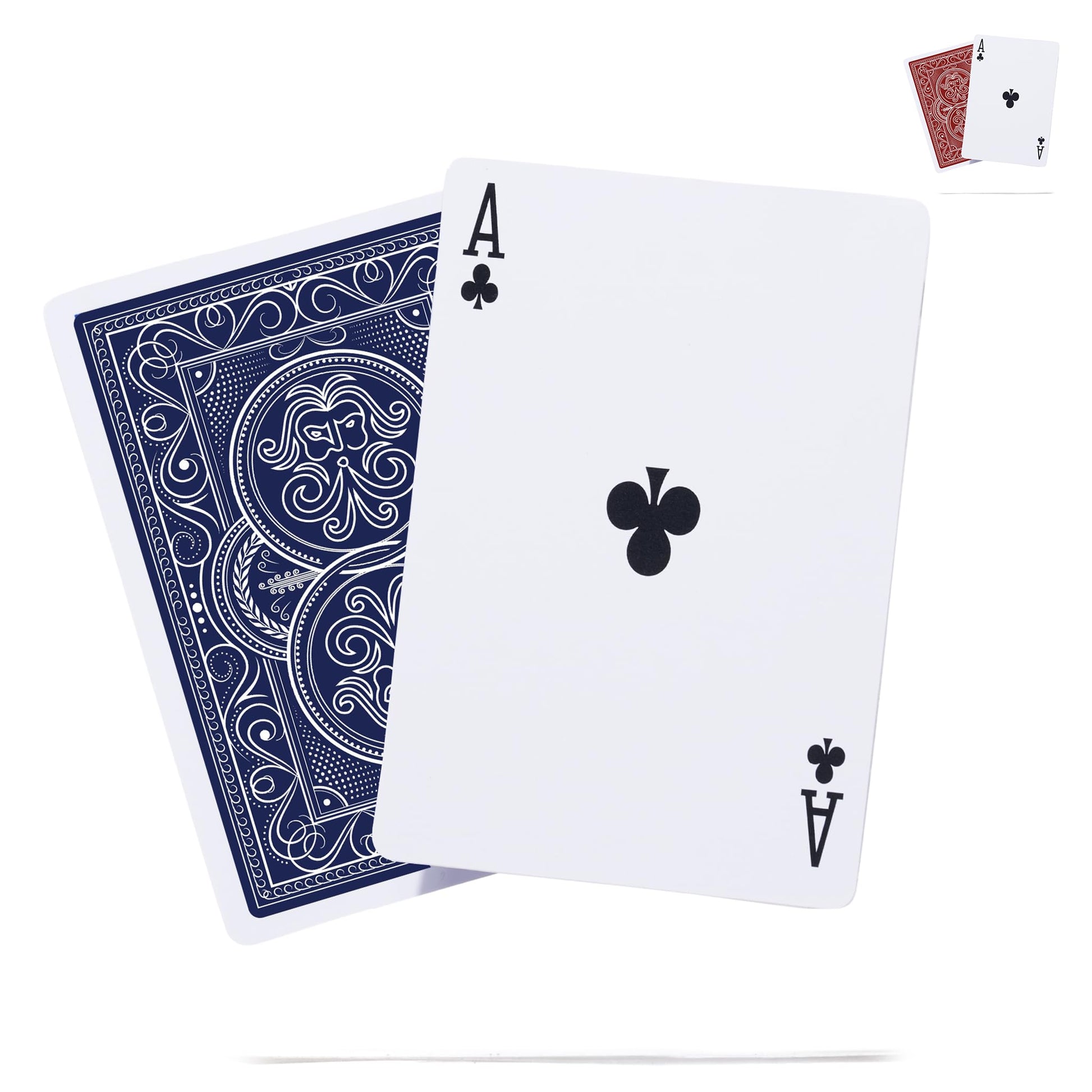Weighted Heavy Deck of Cards Ideal for Outdoors | Wind-Resistant Waterproof Playing Cards | Thick Plastic Protected Poker Cards (Midnight Blue)