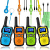 Wishouse Walkie Talkies for Kids Adults Rechargeable 4 Sets with 2 USB Chargers|4X3000mAh Batteries|Lanyards|Family Walky Talky Long Range for Hiking