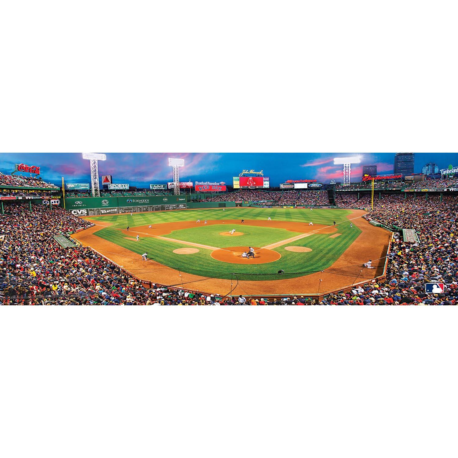 MasterPieces MLB Boston Red Sox Stadium Panoramic Jigsaw Puzzle,Fenway Park, Home of the Green Monster, 1000 Pieces