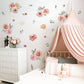 Pink Floral Wall Decals Large Flowers Wall Stickers for Bedroom Living Room Baby Girls Nursery Bedroom Wall Decor
