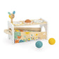 Janod Pure Tap Pastel Wooden Xylophone Pounding Bench with Cherry Wood Balls & Bee Shaped Hammer for Ages 12+ Months (J05155)