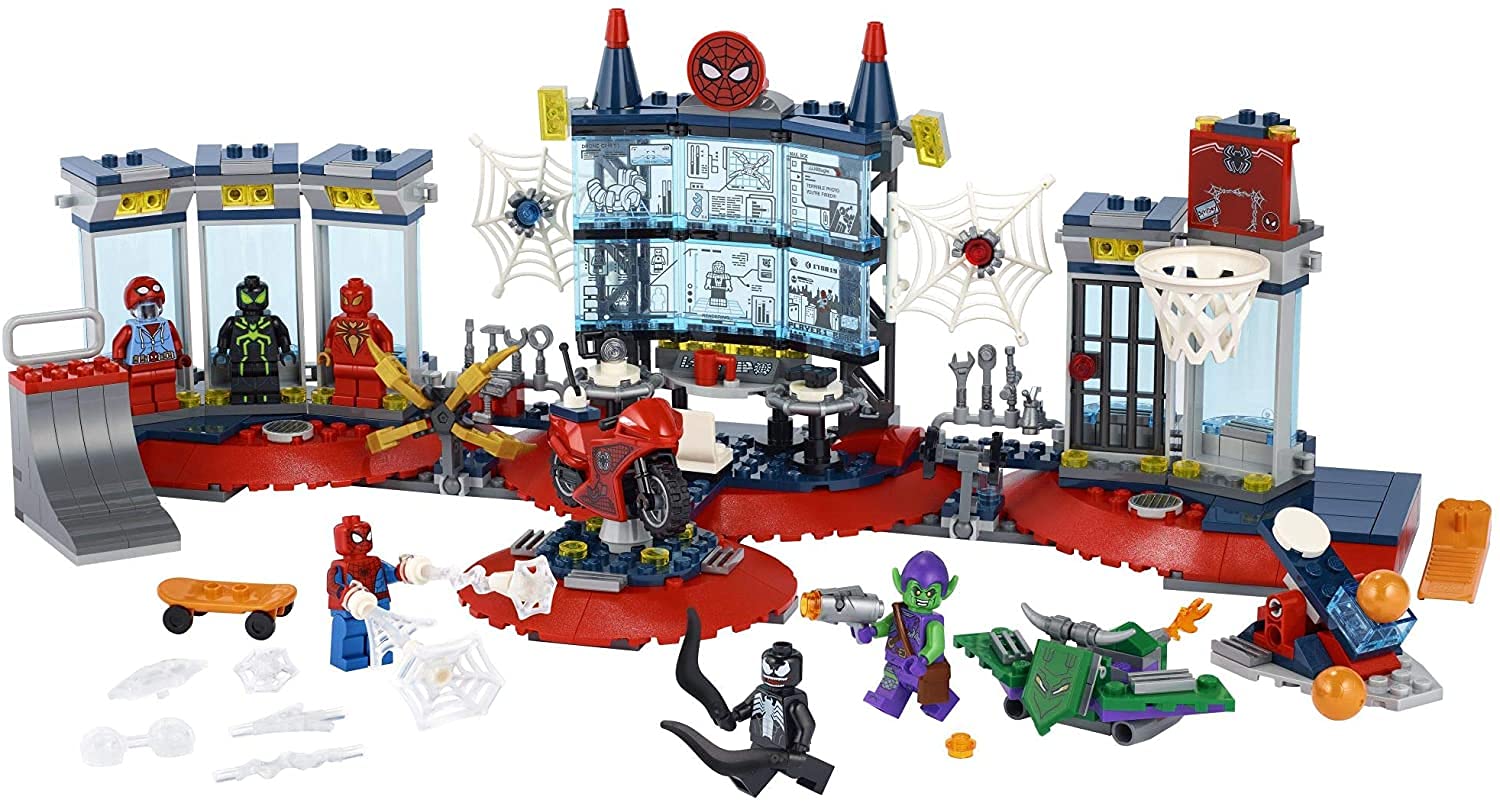 LEGO Marvel Spider-Man Attack on The Spider Lair 76175 Cool Building Toy, Featuring The Spider-Man Headquarters; Includes Spider-Man, Green Goblin and