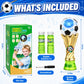 Bubble Wands for Kids - Light up Bubble Wands with 2 Solutions, Outdoor Toys for Kids Ages 3-5 4-8, Soccer Toys for Boys, Birthday Party Gift for 3 4