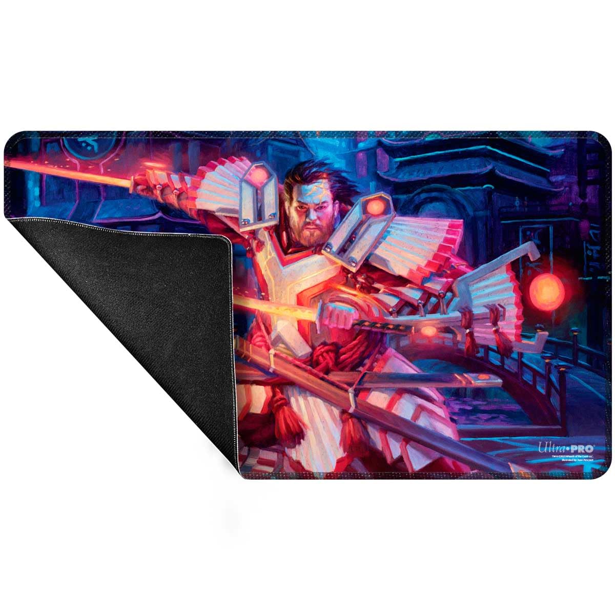 Ultra PRO - Commander Series #5 - Three Color Wedge - Isshin Stitched Playmat for Magic: The Gathering | Use as Mousepad, Desk Mat, Protects MTG Cards