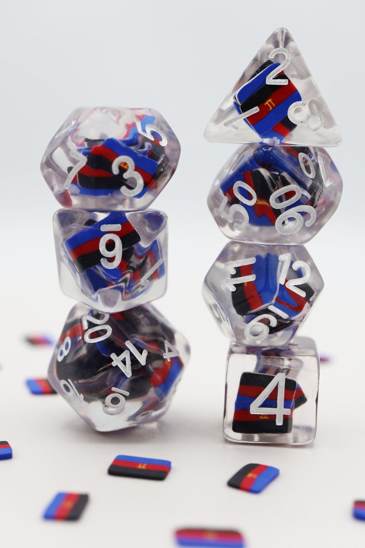 Polyamorous Flag RPG Dice Set