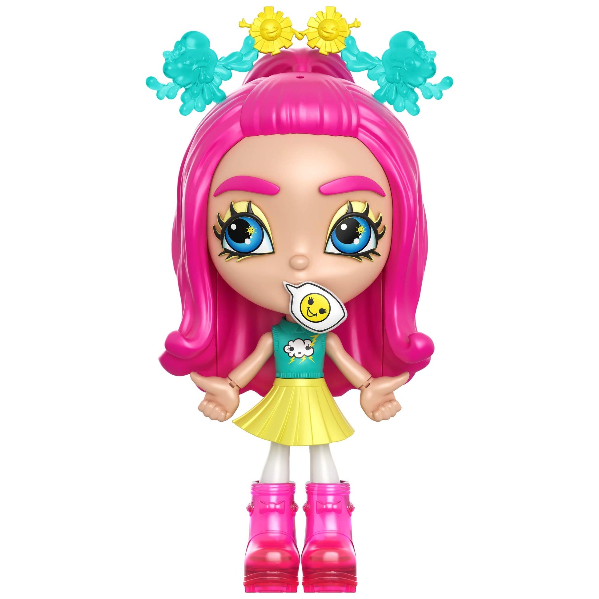 Mattel Lotta Looks Doll with 10+ Plug and Play Pieces, 100+ Looks in a Fun Rain or Shine Weather Theme