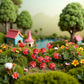 Mozff 20PCS Realistic Ladybug Figurines - 1 Inch Resin Garden Decor for Fairy Gardens, DIY Terrariums, Dollhouse Miniatures and Outdoor Landscape