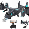 Helicopter Remote Control, LM19 Ospery Military RC Helicopter with Live Camera for Military Fans, Flying and Land Gliding Mode, One Key take