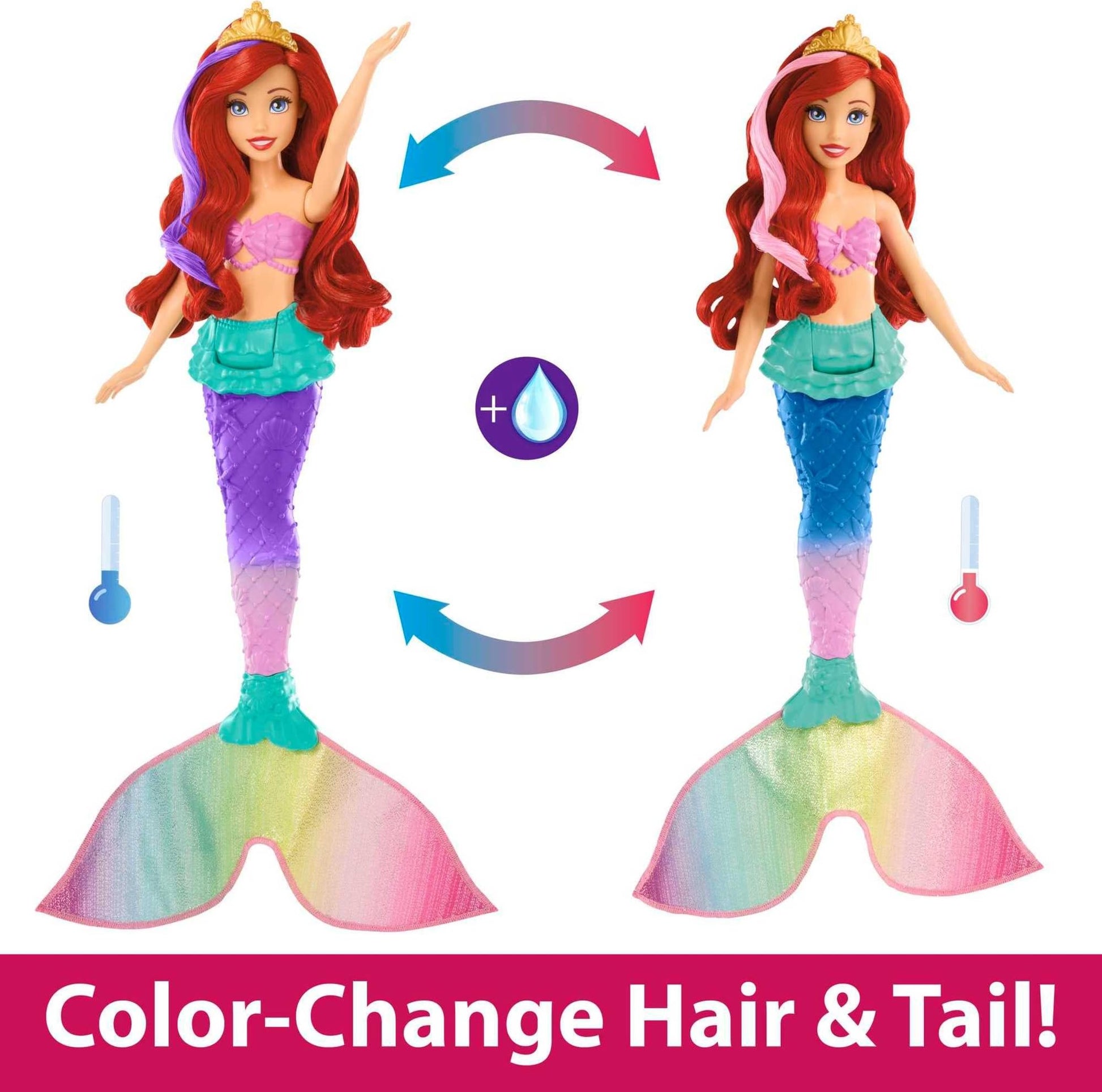 Mattel Disney Princess Ariel Swimming Mermaid Posable Fashion Doll