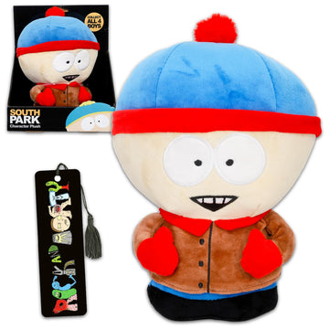 Paramount South Park Stan Plushie Set - Bundle with 10" Stan Marsh Plush Doll Plus Bookmark | South Park Gifts for Teens, Adults
