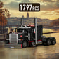 Mould King Semi Truck Building Set, 1814 Pcs Trailer Vehicle Model for 14+